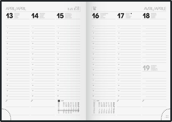AGENDA DATATA SAPTAMANAL BRUNNEN A5 2026 MODEL FLORAL 79615016 [3]
