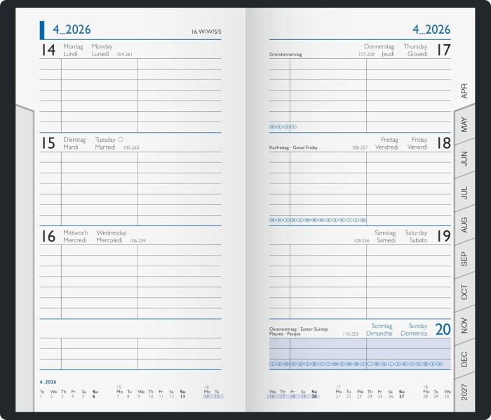 AGENDA DATATA SAPTAMANAL BRUNNEN A6 2026 ALBASTRA 75628306 [3]