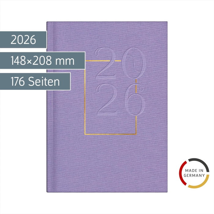 AGENDA DATATA SAPTAMANAL FUTURA 2 A5 2026 COPERTA TEXTILA LAVANDA 21024036 [2]
