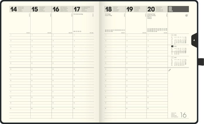 AGENDA DATATA SAPTAMANAL KOMPAGNON 21*26CM 2026 CU ELASTIC BALADEK NEGRU 76166906 [3]