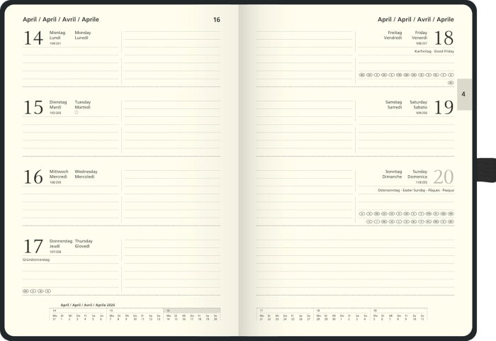 AGENDA DATATA SAPTAMANAL KOMPAGNON A5 2026 CU ELASTIC VERDE DESCHIS 79166526 [3]