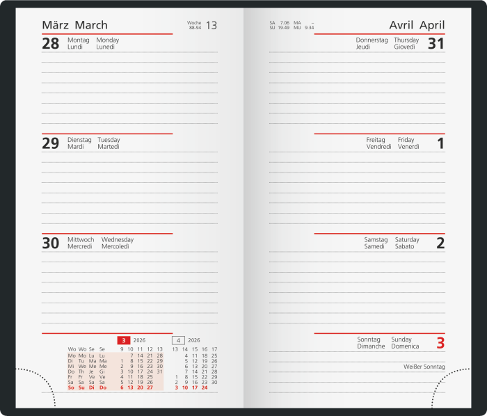 AGENDA DATATA SAPTAMANAL RIDOIDE A6 2026 COPERTA CARTON CANEPA BEJ 16903026 [2]