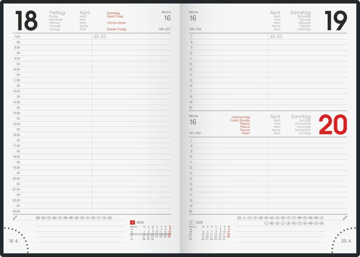 AGENDA DATATA ZILNIC BRUNNEN A5 2026 BALACRON ROSU 79561016 [3]