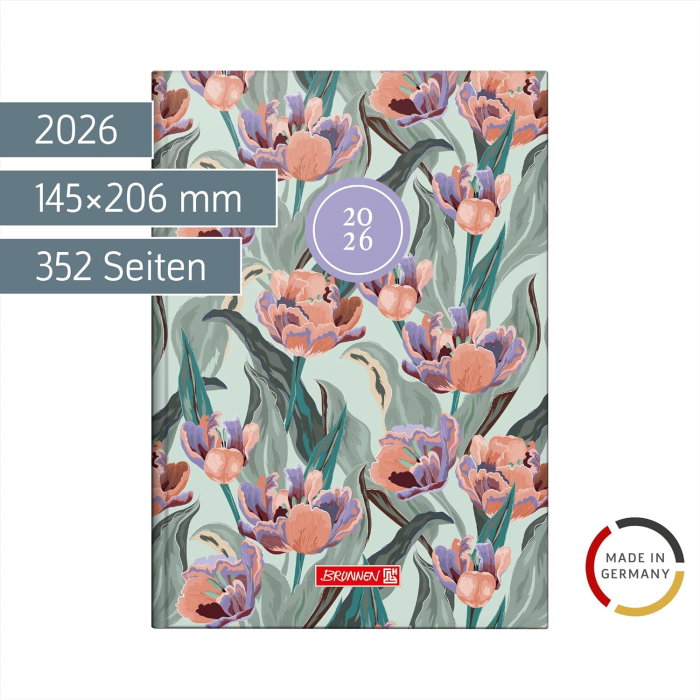 AGENDA DATATA ZILNIC BRUNNEN A5 2026 MODEL FLORAL 79515026 [2]