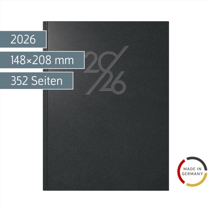 AGENDA DATATA ZILNIC MENTOR A5 2026 PRESTIGE NEGRU 26024016 [2]