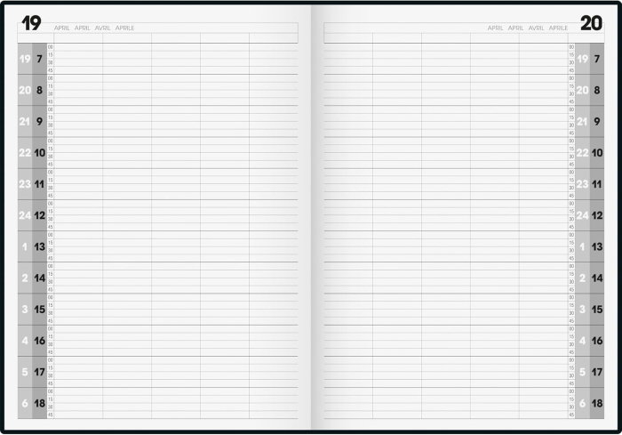 AGENDA DATATA ZILNIC UNIVERSALA BRUNNEN A4 SOFTCOVER NEGRU 78811 [2]