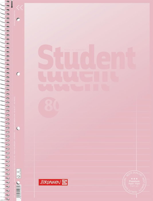CAIET A4 80F SPIRA SI PERFORATII PASTEL LINII 6932796 [3]
