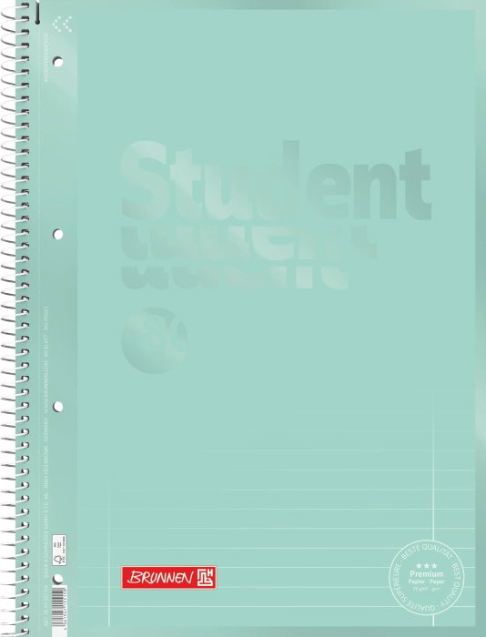 CAIET A4 80F SPIRA SI PERFORATII VERDE MENTA COLOR CODE LINII 69927154 [1]