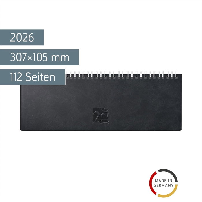 PLANNER BRUNNEN SAPTAMANAL AC-TERMINER 2026 10.5*30.7CM PIELE ECOLOGICA NEGRU 31702906 [2]