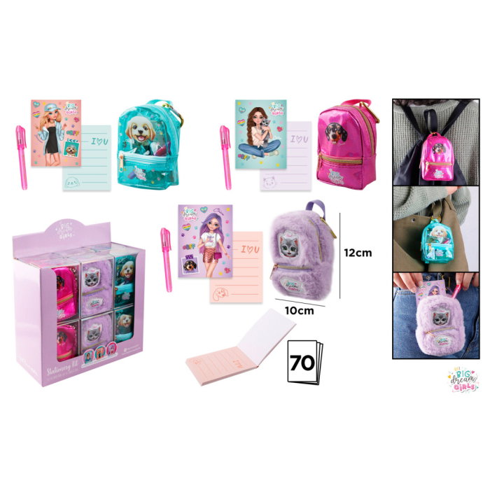 Breloc Mini Rucsac cu Notes și Pix Big Dream Girls BD23023 [1]