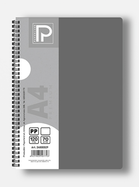 Caiet A4 120 File 70g Linii Spiră Dublă Copertă Plastic 24800029 [7]