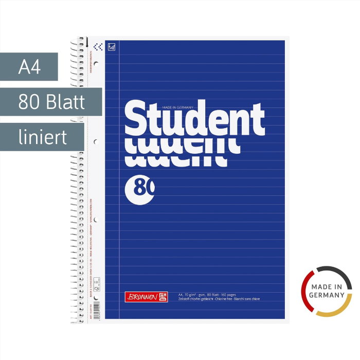 Caiet A4 Brunnen Student Spira Liniat Albastru 1069941 [2]