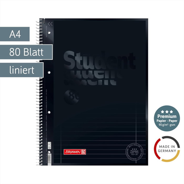 Caiet A4 80F Spiră și Perforații Onix Color Code Linii 1069927190 [2]