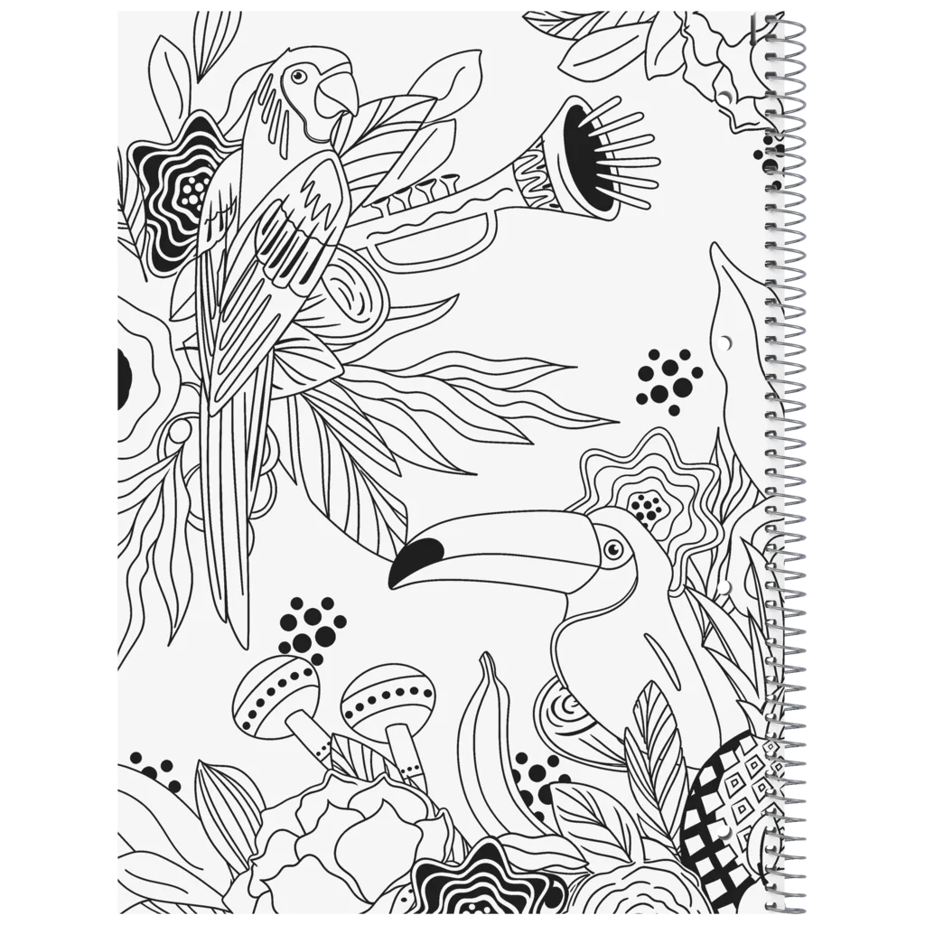 Caiet A4 80F Spiră și Perforații Tropical Pătrățele 0256942826 [9]