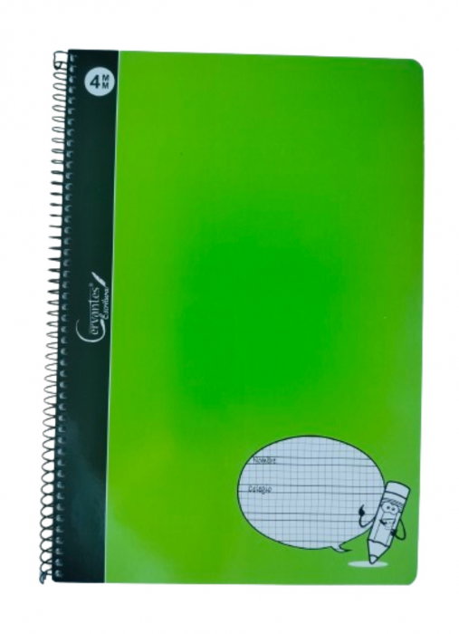 CAIET A4+ IPB 80F, SPIRA, COPERTA CARTON, PATRATELE 4*4MM PB211 [4]