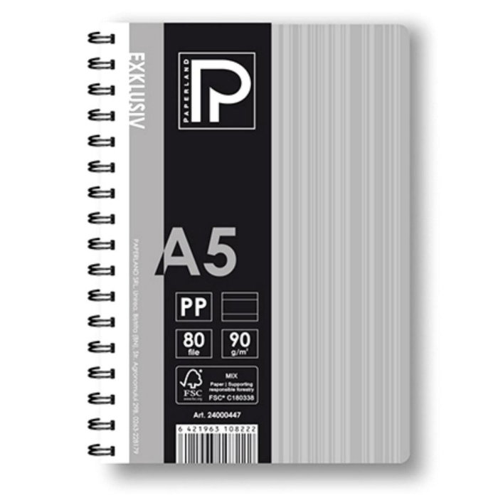Caiet A5 80 File 90g Copertă Plastic Spirală [4]