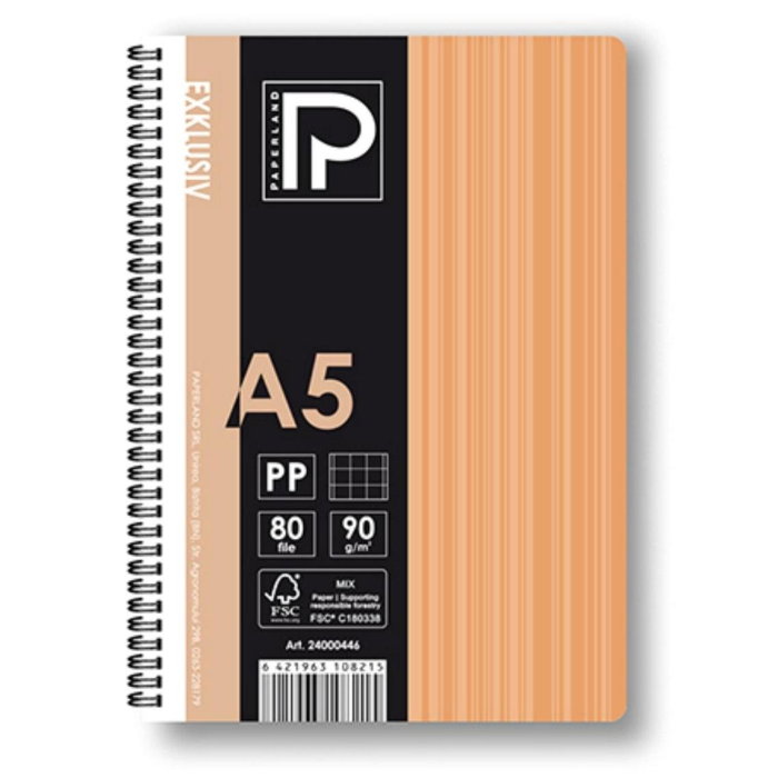 Caiet A5 80 File Pătrățele Copertă Plastic Paperland Exklusiv - ipb.ro [4]