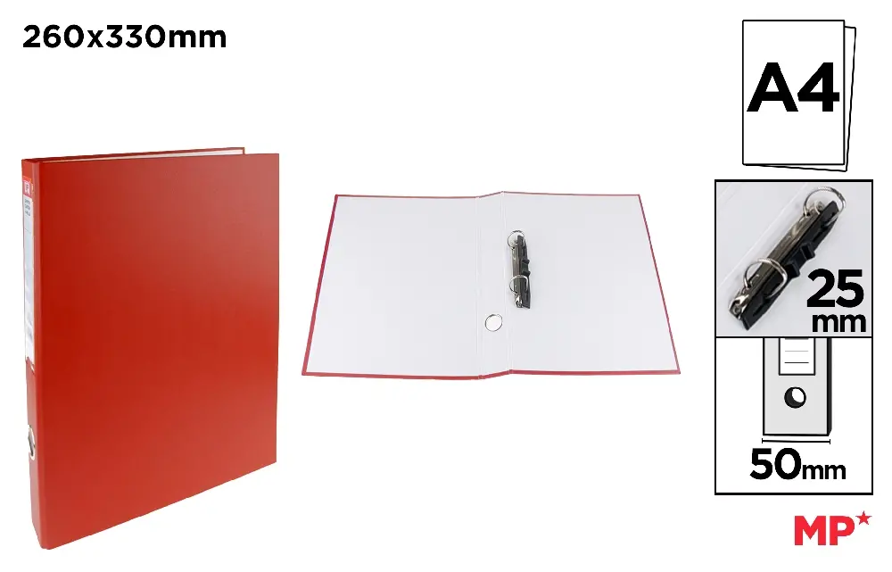 CAIET MECANIC A4 IPB 5CM 2 INELE ROSU PC141-04 [1]