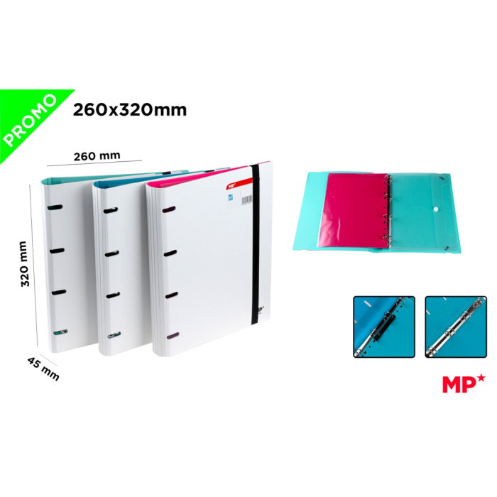 Caiet Mecanic A4 2.5cm 4 Inele Separatoare Mapa PC474-2 [1]