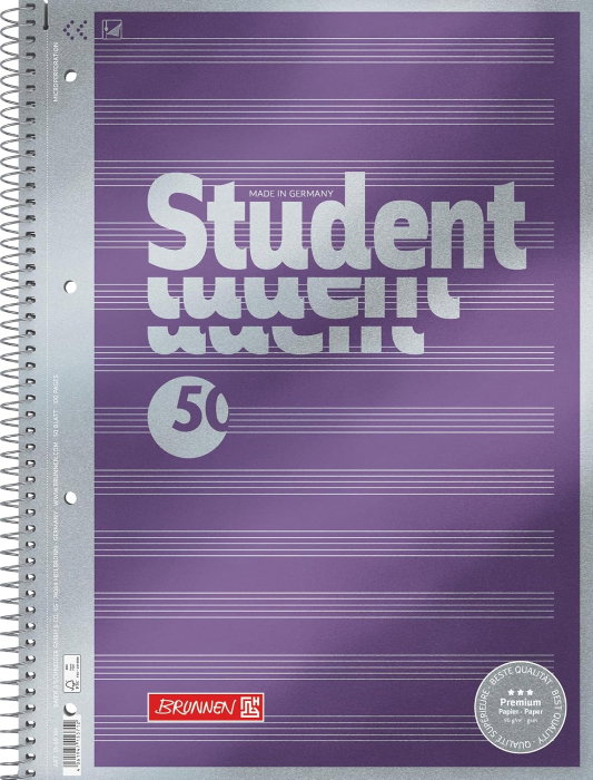 Caiet Muzica A4 Spira Perforatii 50 File Brunnen [1]