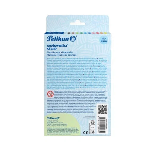 Carioci Pelikan Colorella Duo 10 Culori Vârf Dublu 400207803 [5]
