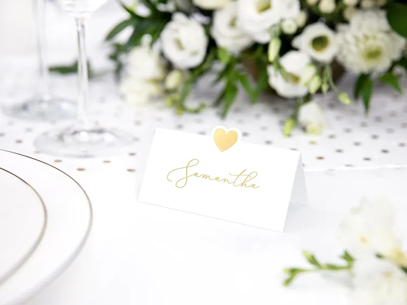 Place Cards Inimă Aurie 10x5cm 10buc WS10-019ME [2]