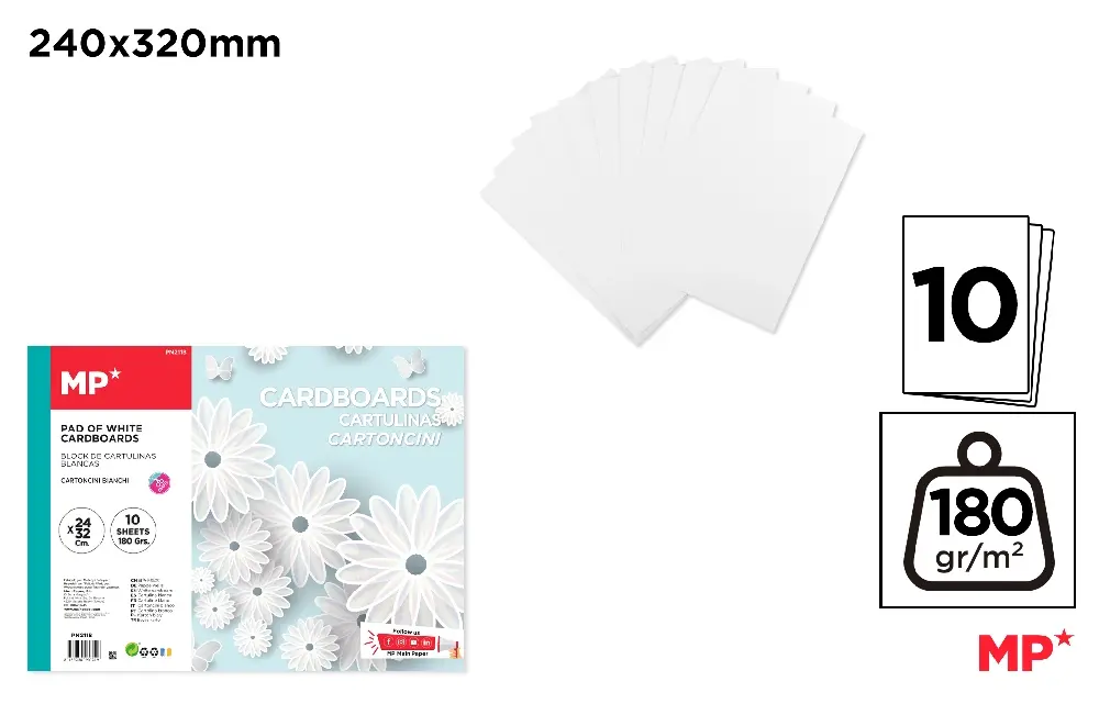 CARTON COLOR IPB 32*24CM 180GR 10/SET ALB PN211B [1]