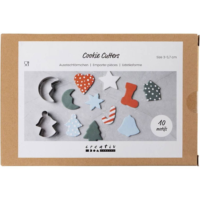 FORME METAL Cookie Cutters, Christmas Shapes, 3-5.7cm, 10 pc 782909 [3]