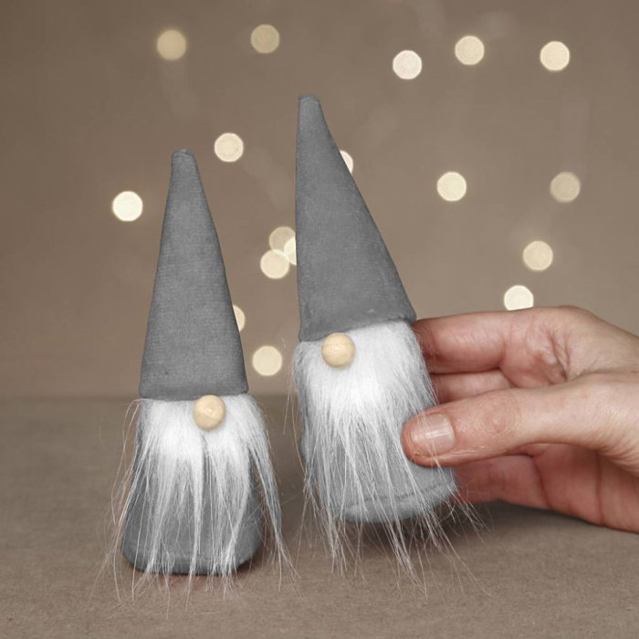 MINI KIT CREATIV CRACIUN GNOM SCANDINAV VELUR GRI 977429 [2]