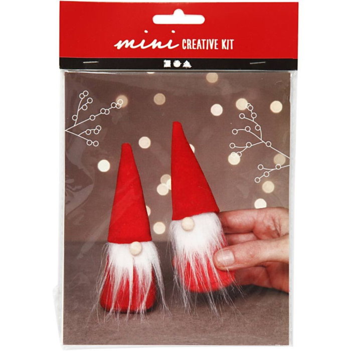 MINI KIT CREATIV CRACIUN GNOM SCANDINAV VELUR ROSU 977401 [1]