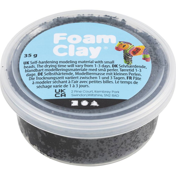 Spumă de modelaj cu uscare la aer FOAM CLAY 789208 35G NEGRU 789208 [1]