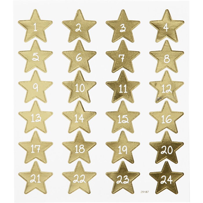 STICKER DECOR ADVENT NUMBERS GOLD 291871 [3]