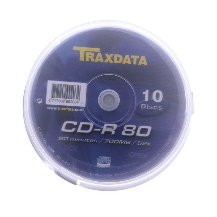 Set 10 CD-R Traxdata 700MB 80Min 52X TRC10C [1]