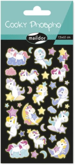 CF STICKER 3D COOKY 7.5*12CM MAILDOR GLOW IN THE DARK UNICORNI CY164C [1]