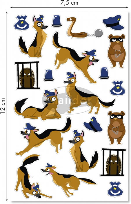 CF STICKER 3D COOKY 7.5*12CM MAILDOR POLICE CY150C [2]