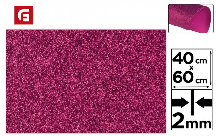 COALA GUMATA GLITTER IPB 40*60CM BIODEGRADABILA MAGENTA PN595-12 [1]