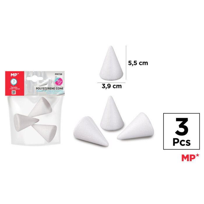 Con Polistiren IPB 3.9*5.5cm 3 Bucati PM726 [1]