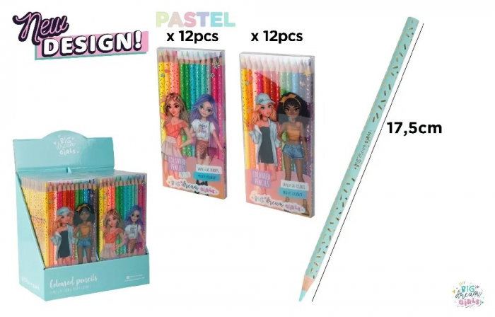 CREIOANE COLORATE 12/SET  BIG DREAM GIRLS CULORI ASORTATE BD23003 [1]