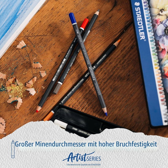 Creioane Colorate 12/Set Staedtler Mars Lumograph Aquarell 104-M12 [7]