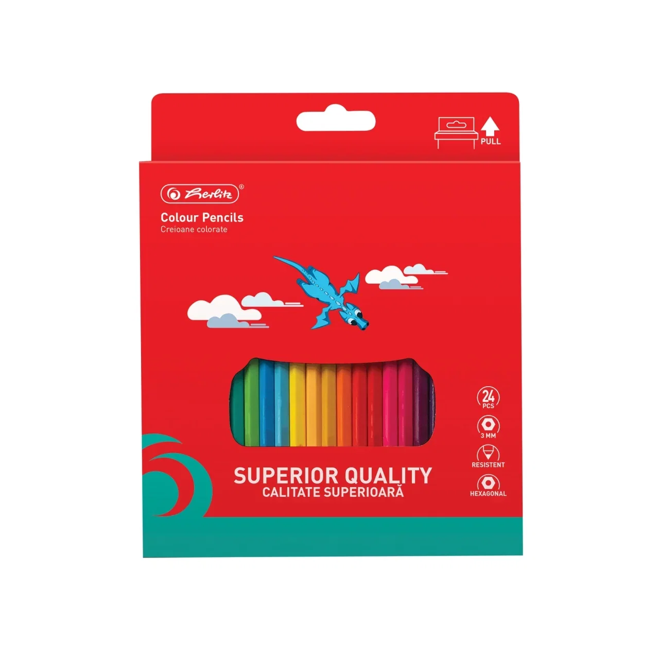 Creioane Colorate Hexagonale Herlitz 3mm 24/Set 9498470 [1]