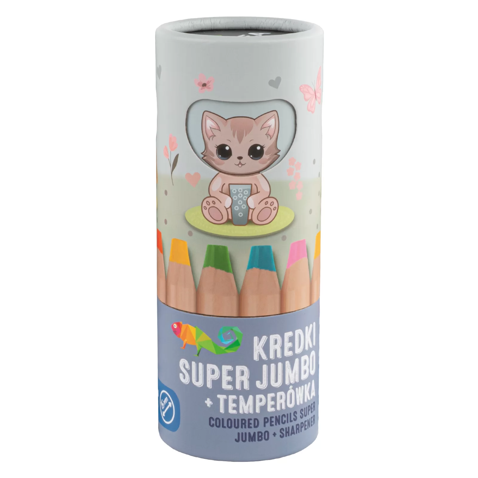 Set 8 Creioane Super Jumbo Kidea cu Ascuțitoare [1]