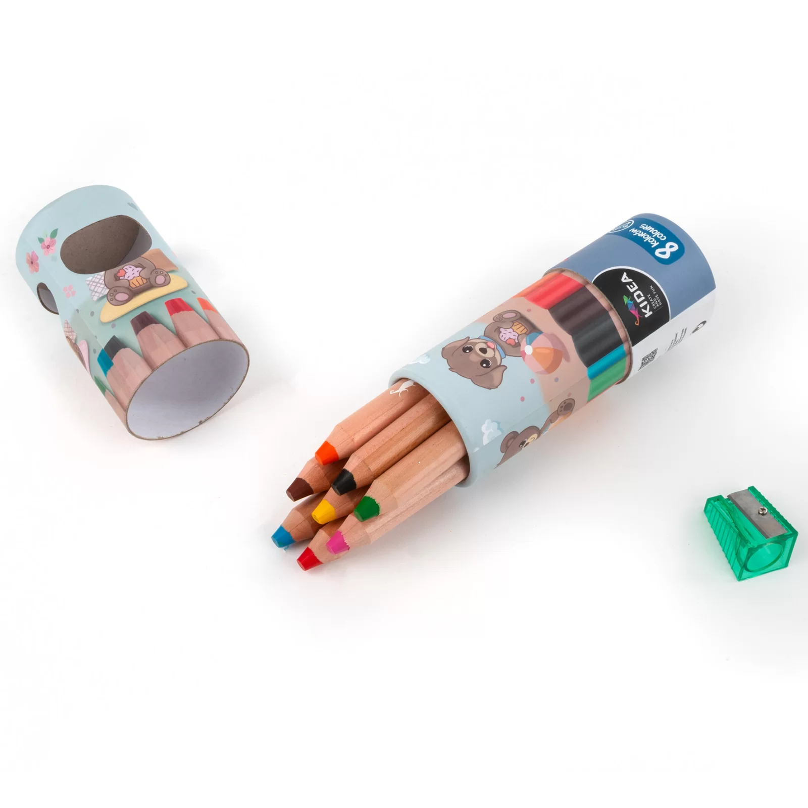 Set 8 Creioane Super Jumbo Kidea cu Ascuțitoare [3]