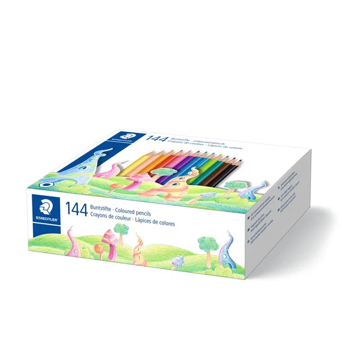Creioane Colorate Staedtler Noris 144/Set, 12 Culori + 3 Ascutitori 175C144 [1]