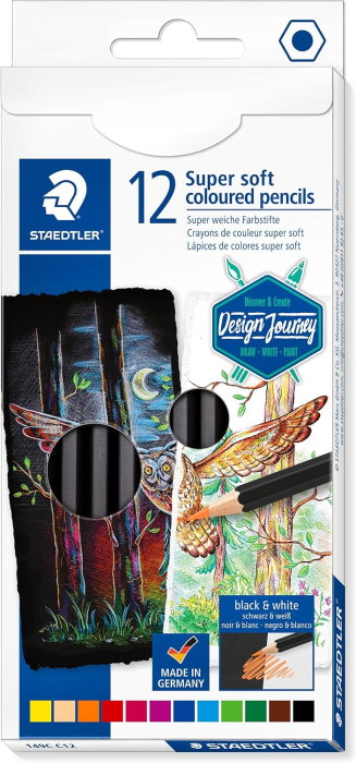 Creioane Colorate Staedtler Super Soft 12 Culori/Set 149C C12 [1]