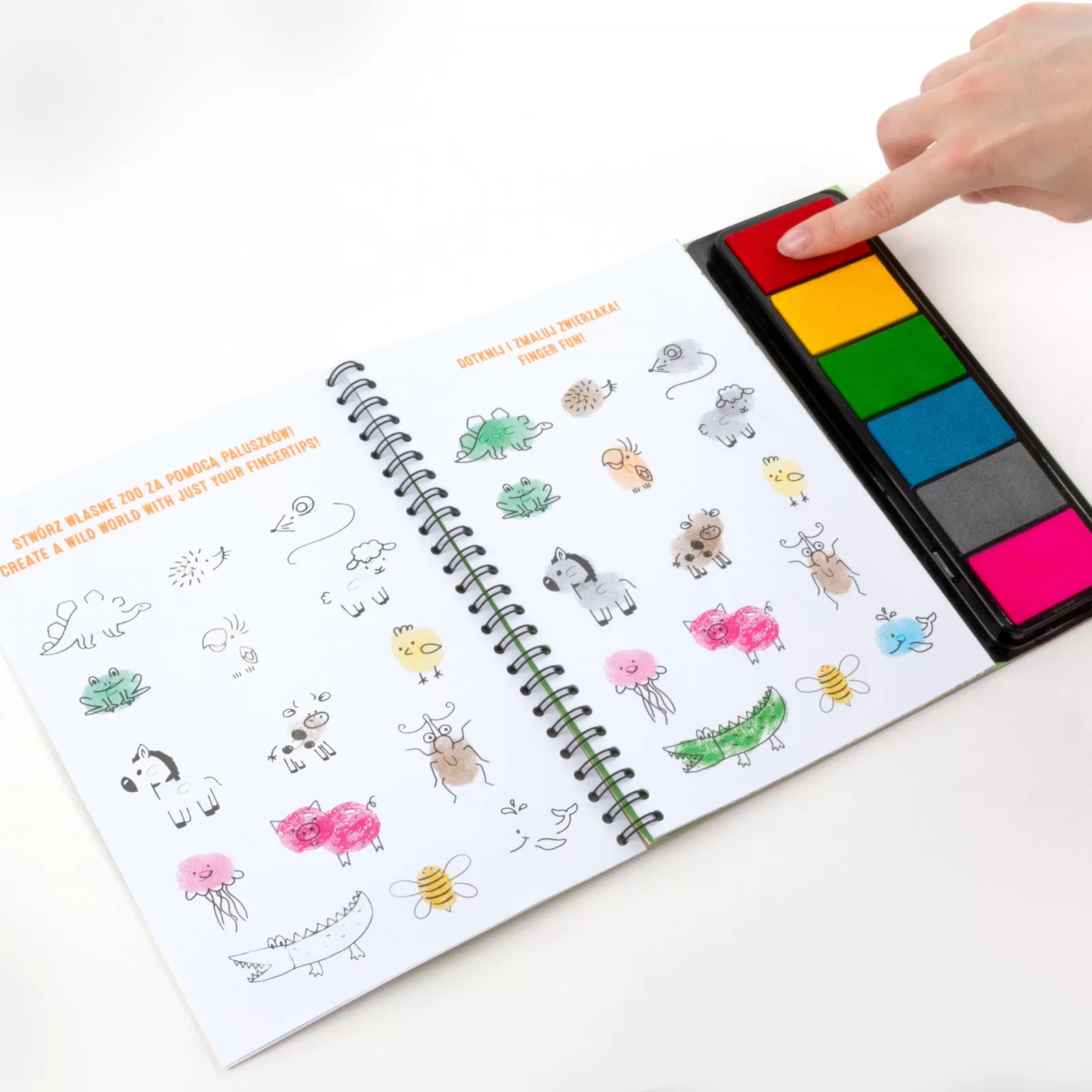 CARTE PENTRU ACTIVITATI EDUCATIVE - PICTURA PENTRU DEGETE ZOO KIDEA KODZKA [4]