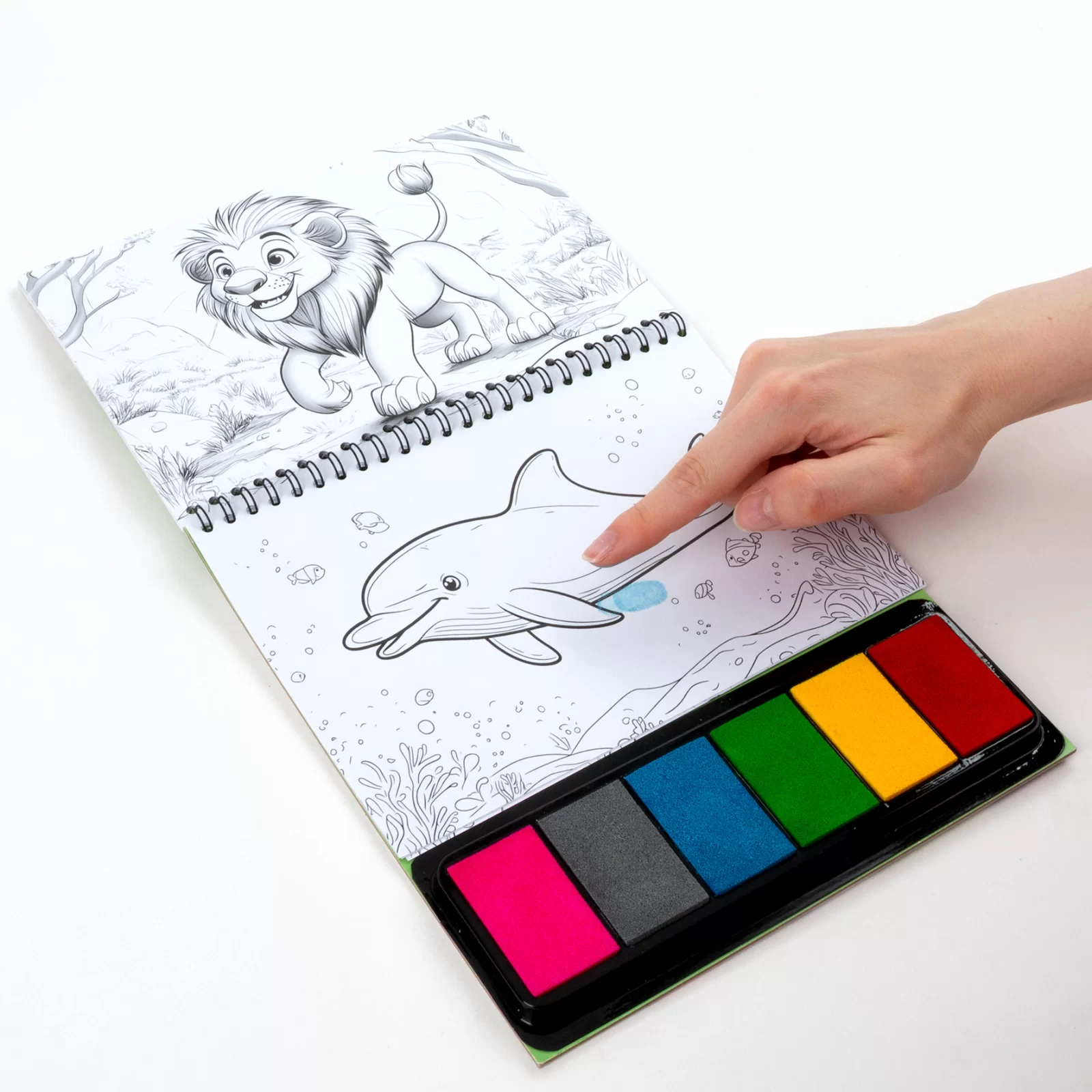 CARTE PENTRU ACTIVITATI EDUCATIVE - PICTURA PENTRU DEGETE ZOO KIDEA KODZKA [5]