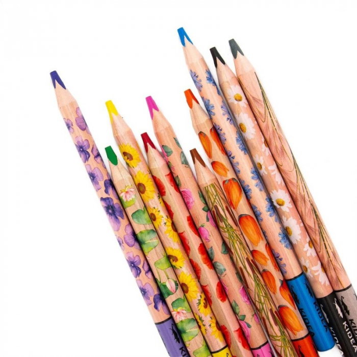 DE CREIOANE COLOR TRIUNGHIULARE 10/SET JUMBO FLORI KIDEA KTJK10KKA [4]