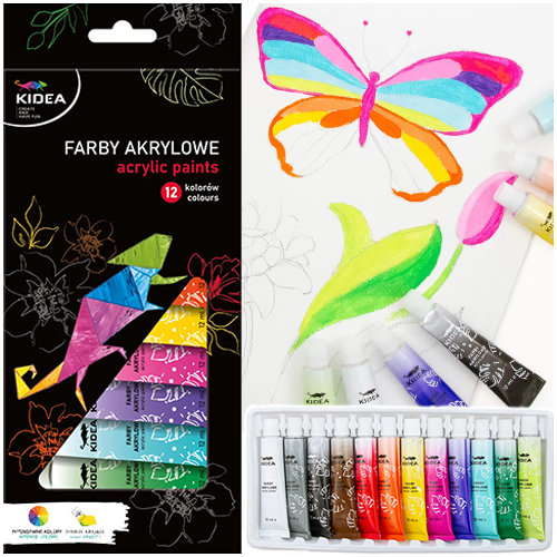 DE CULORI ACRILICE 12ML 12/SET KIDEA FAA12KA [2]