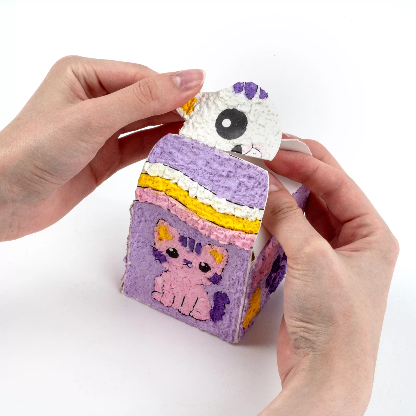 KIT CREATIV CUTIUTA PE NUMERE, PISICUTA, PAPIER MACHE KIDEA KNSZKKA [2]