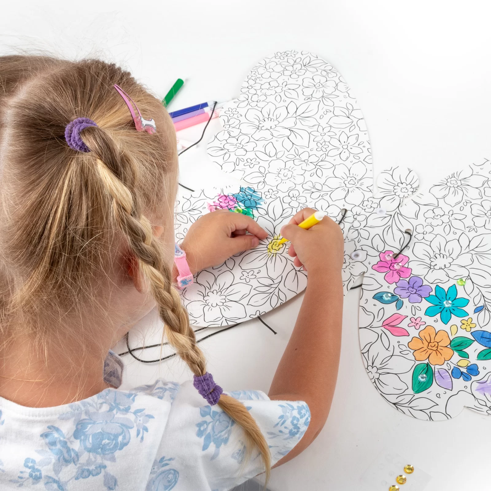 KIT CREATIV DE COLORAT SI DECORAT - ARIPI DE FLUTURE MAGIC KIDEA SKFMKA [6]